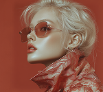 Enigmatic Woman in Red