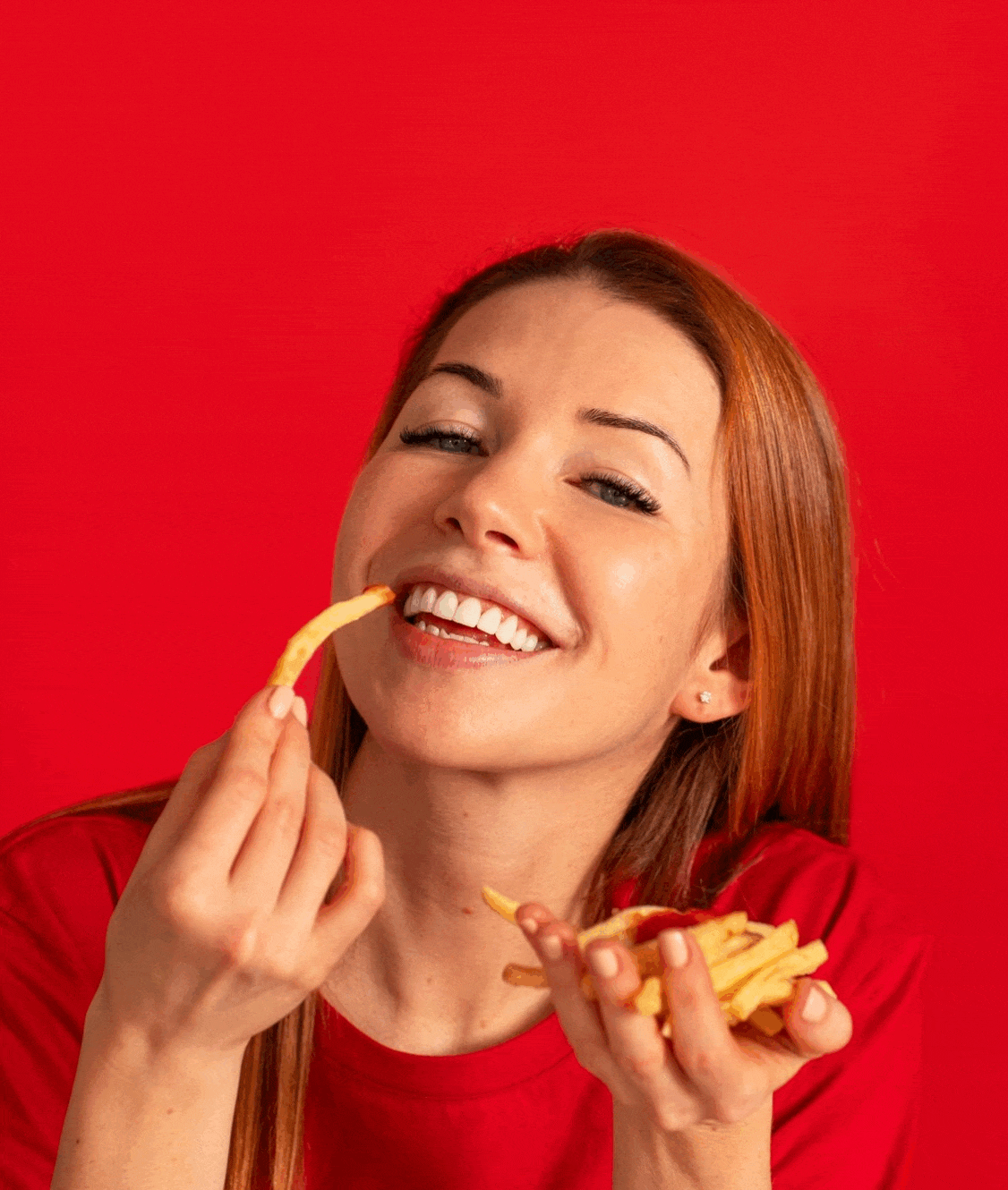 Eating food