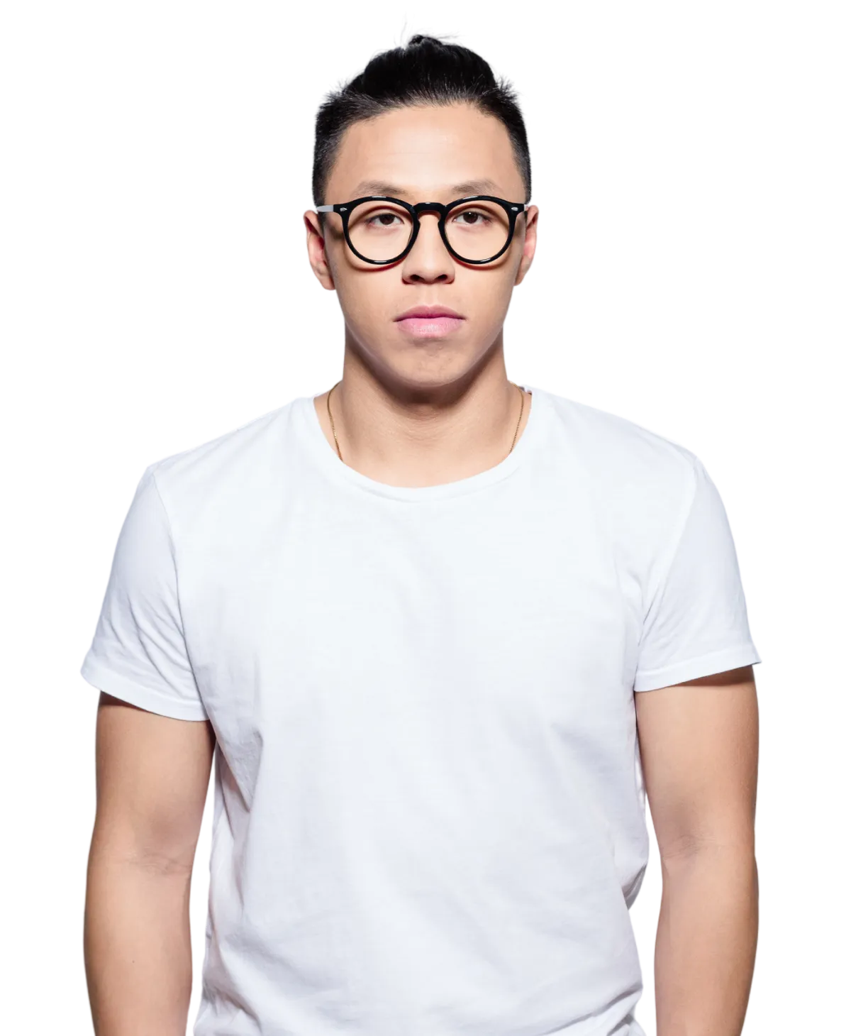 Man in white shirt