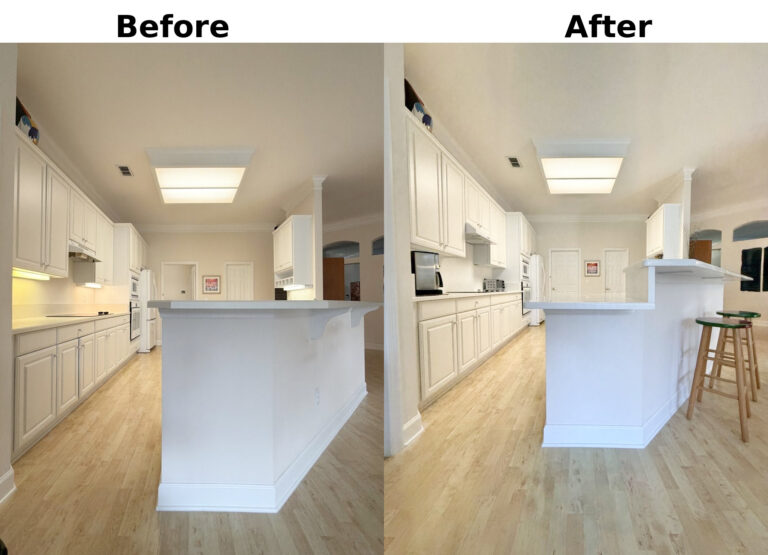 Before and after kitchen refresh