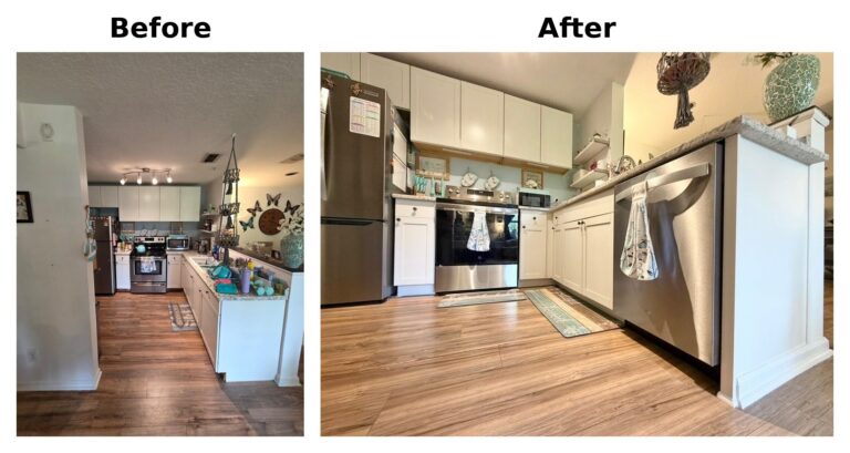 before and after kitchen remodel