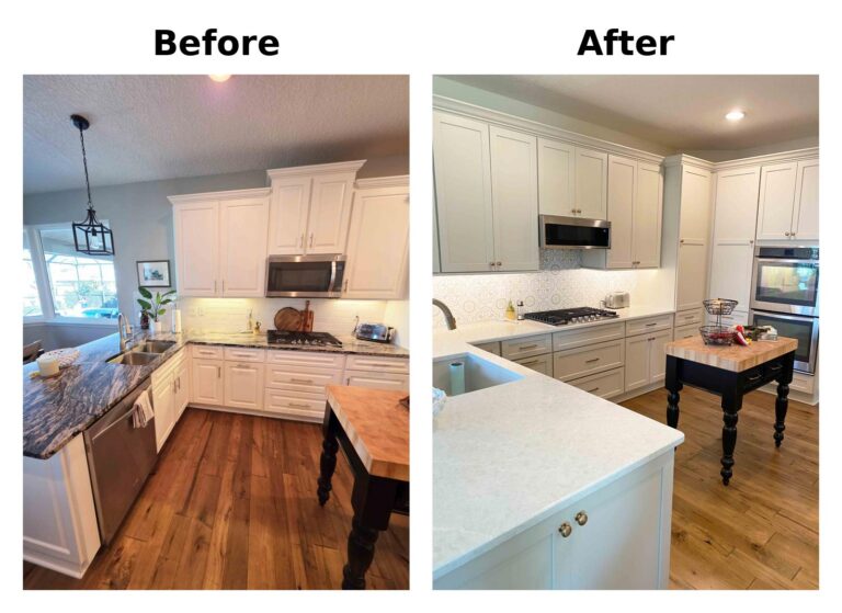 Kitchen remodel before and after