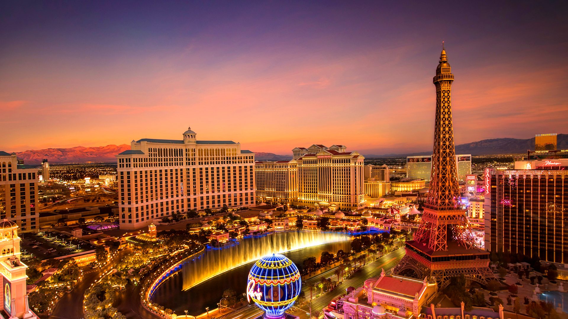 Las Vegas Strip at sunset
