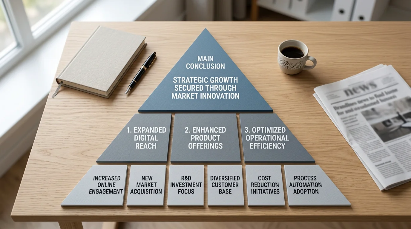 Pyramid Principle diagram showing a conclusion supported by arguments and evidence