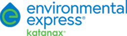 Environmental Express logo with a green and blue circular icon and text in blue and green.