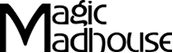 Magic Madhouse logo with stylized purple and white text on a black background.