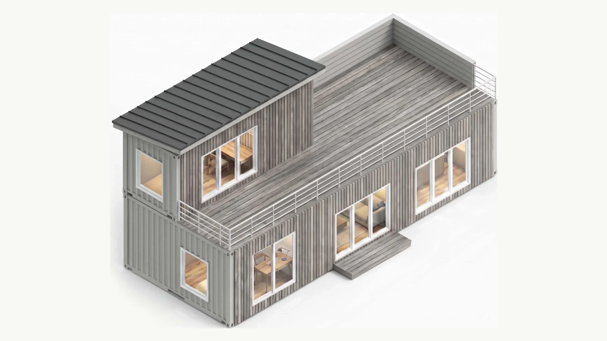 Lumara Hybrid 800 two-level container ADU