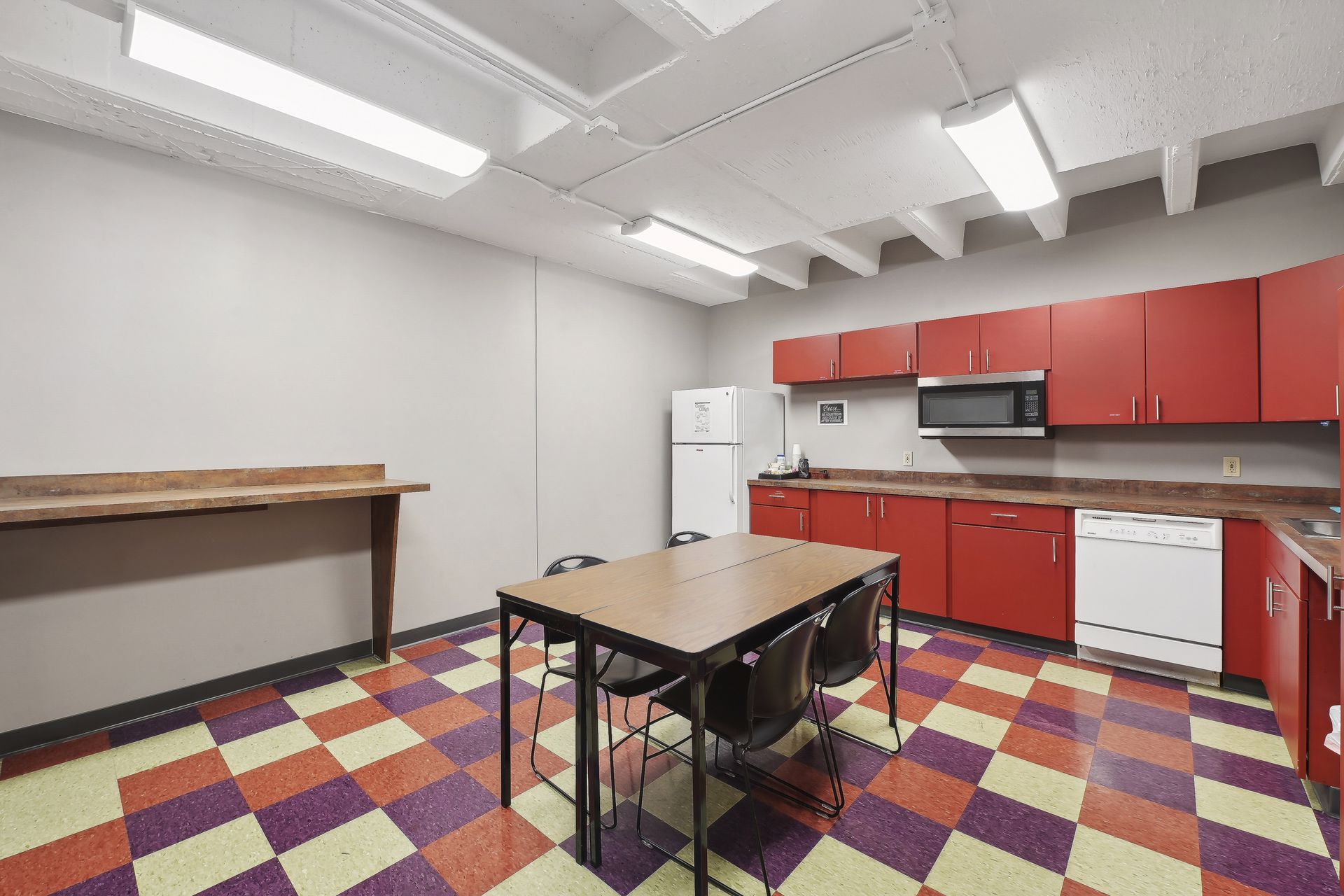 Tenant break room at the Seward Building