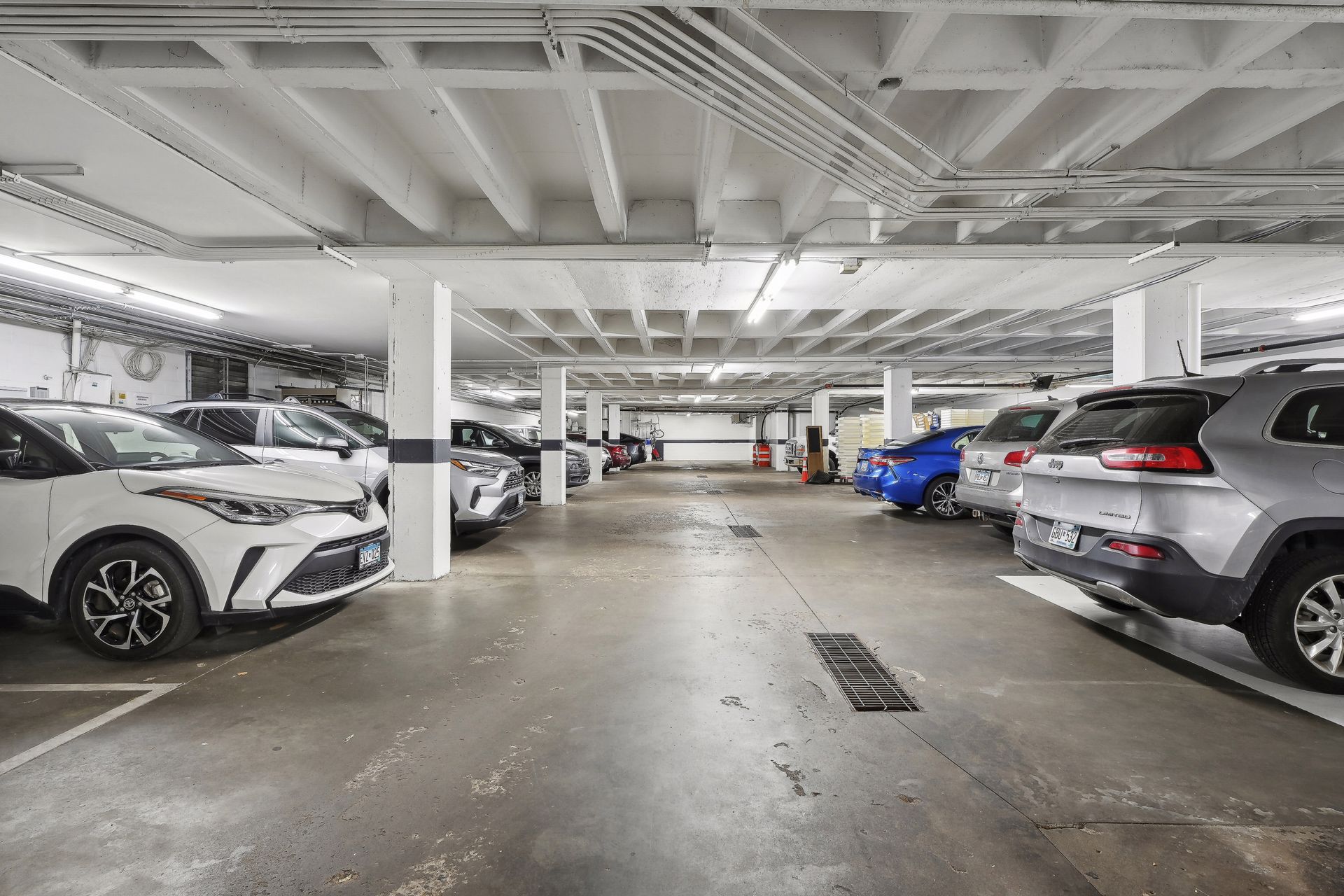Heated indoor parking garage at the Seward Building