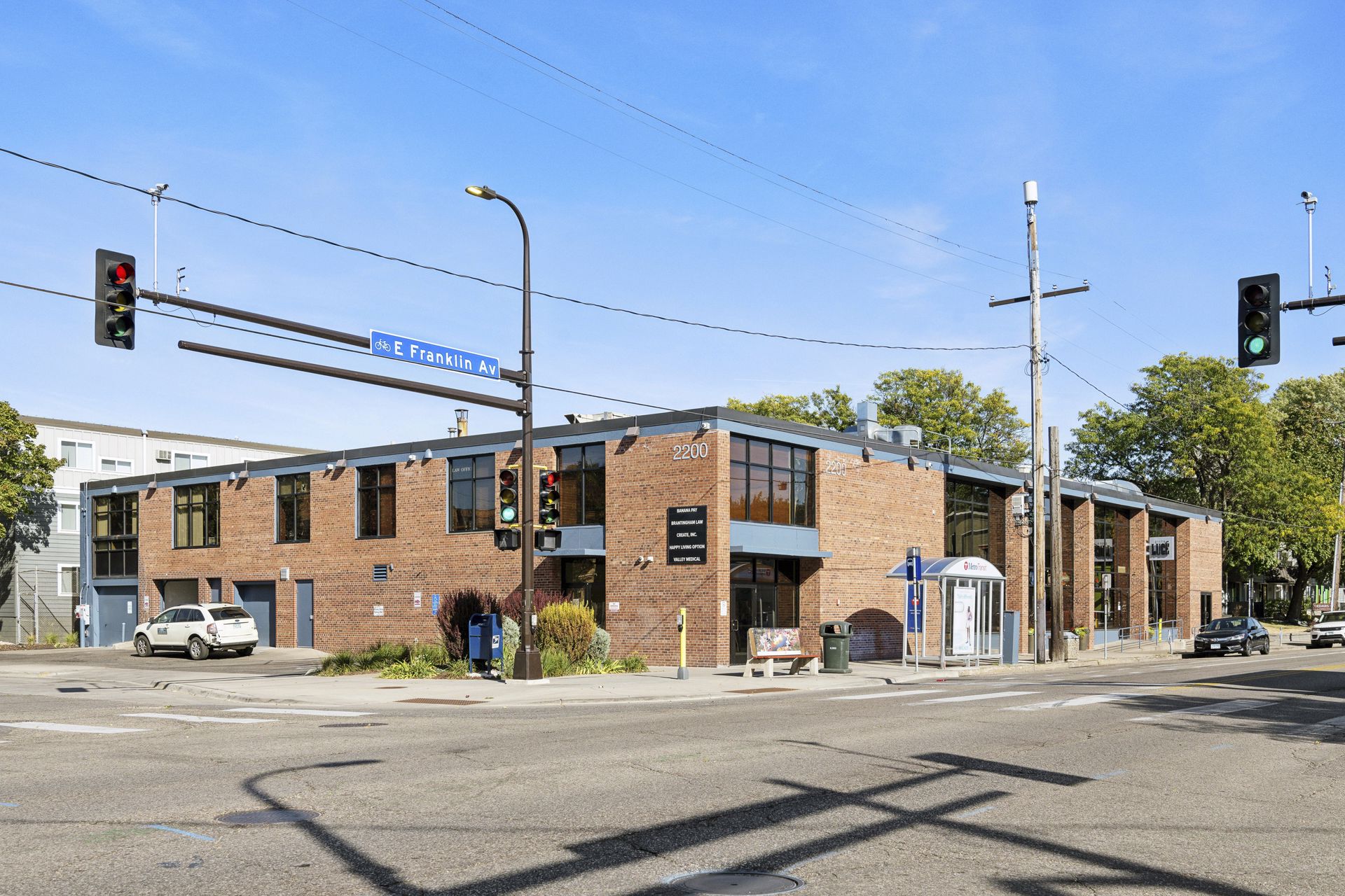 The Seward Building at the signalized East Franklin Avenue intersection