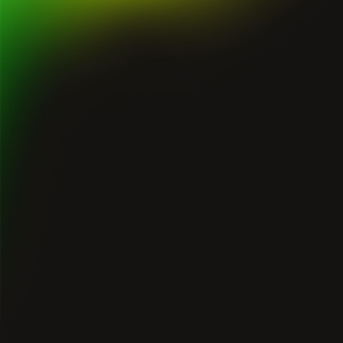 Ambient green and yellow gradient in the top left.