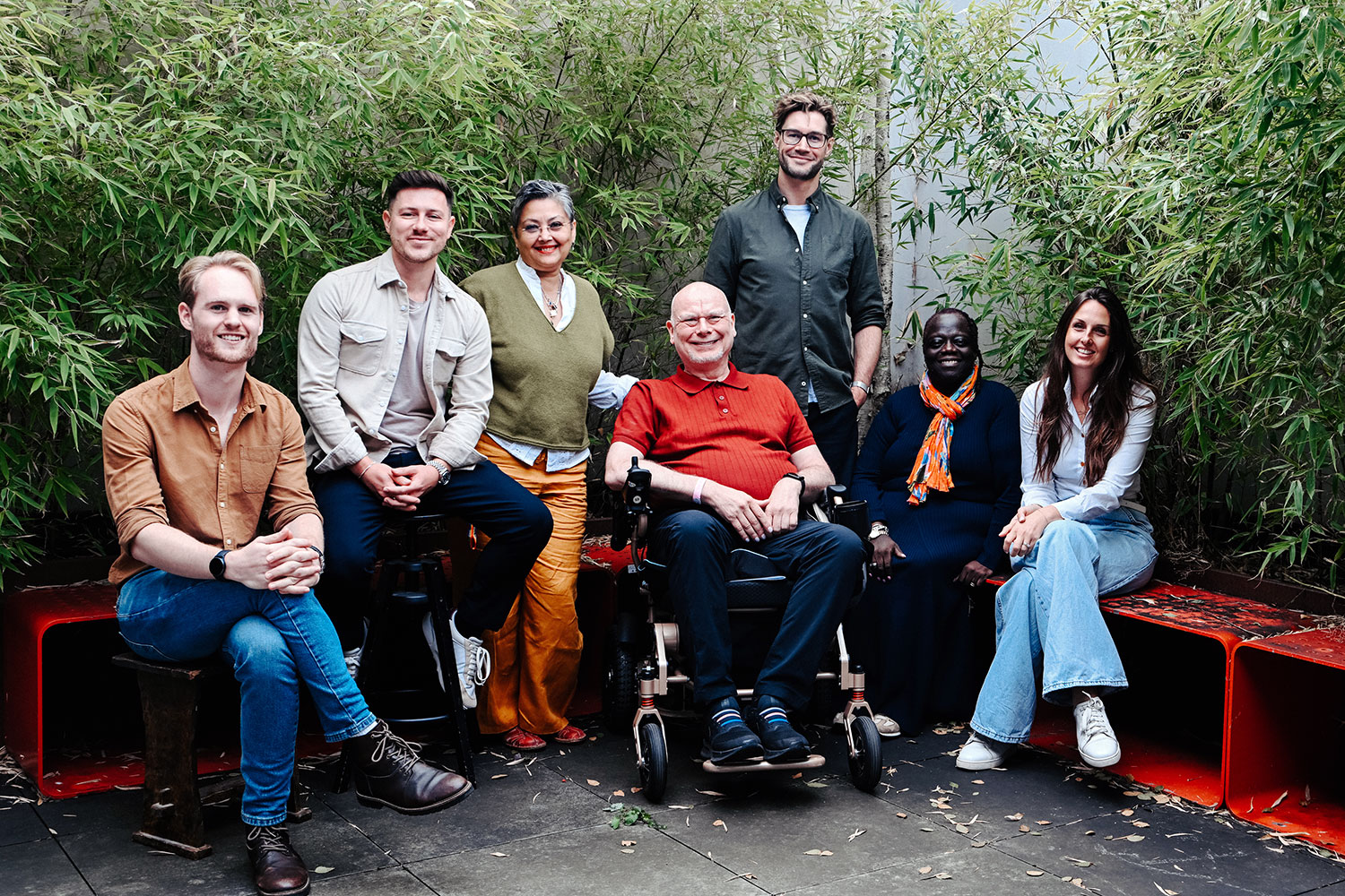 Pink Therapy team members together in a group photograph