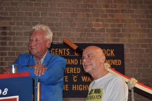 Charles Neal and Dominic Davies at the 20th anniversary party for the publication of Pink Therapy
