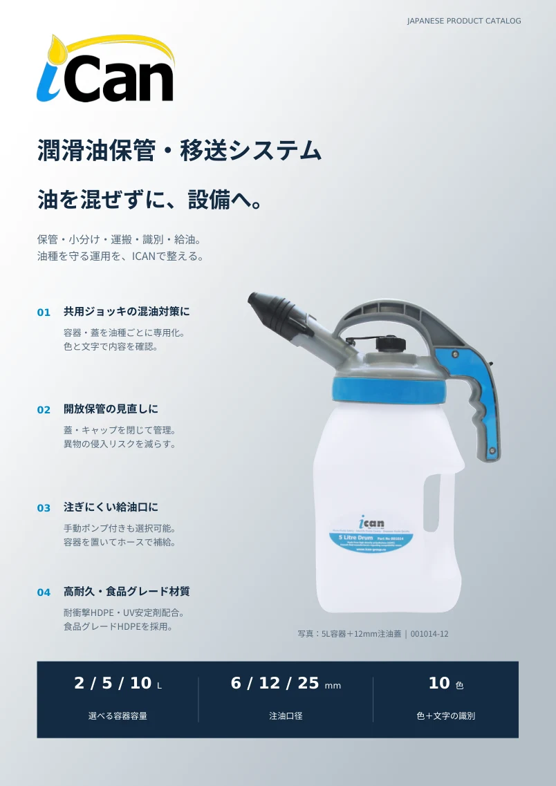 iCAN 日本語カタログの表紙