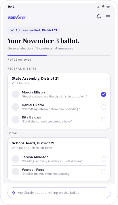 Ballot Preview — citizen view