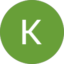 Green circle with a white letter K centered inside.