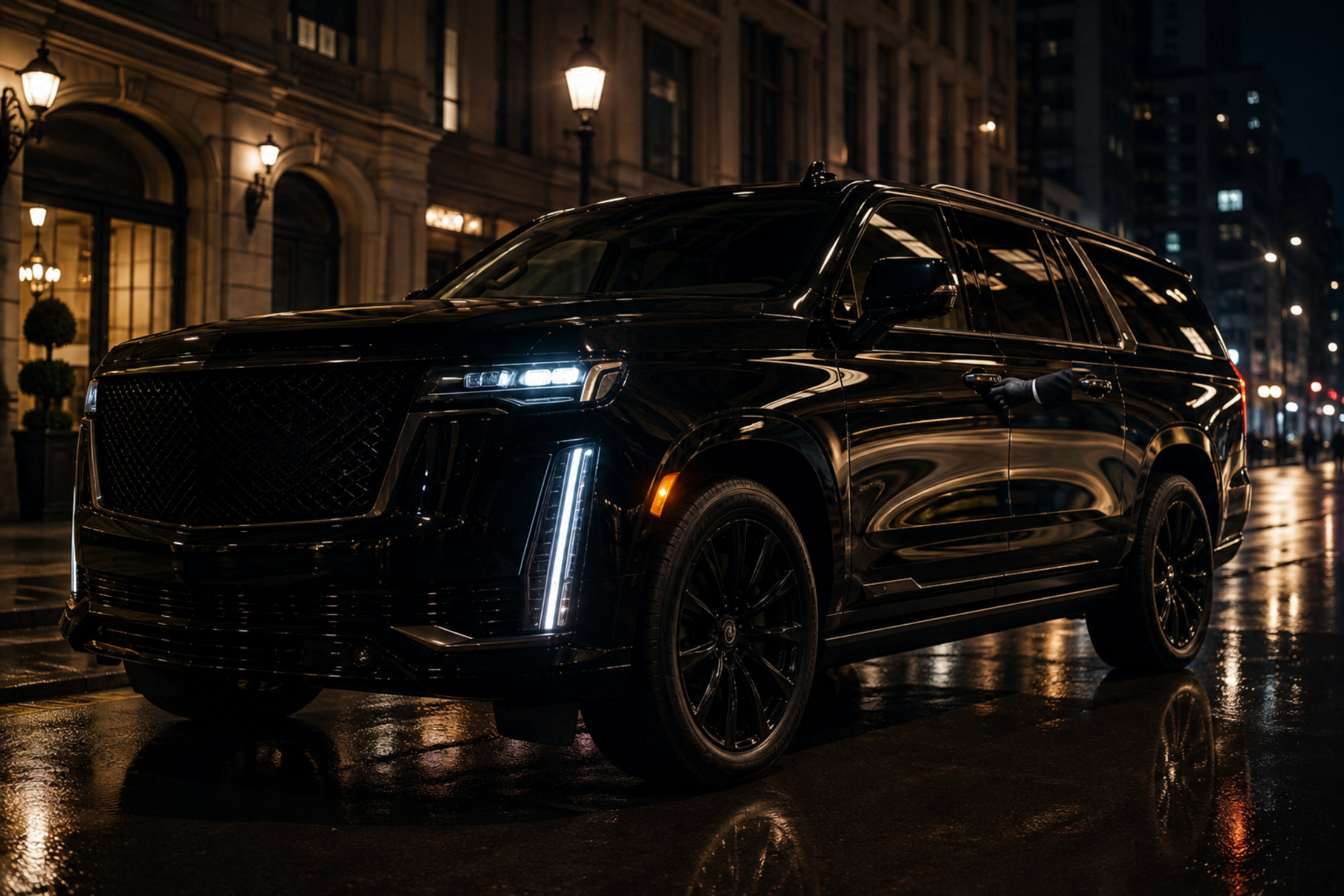 blacked out tinted window escalade esv