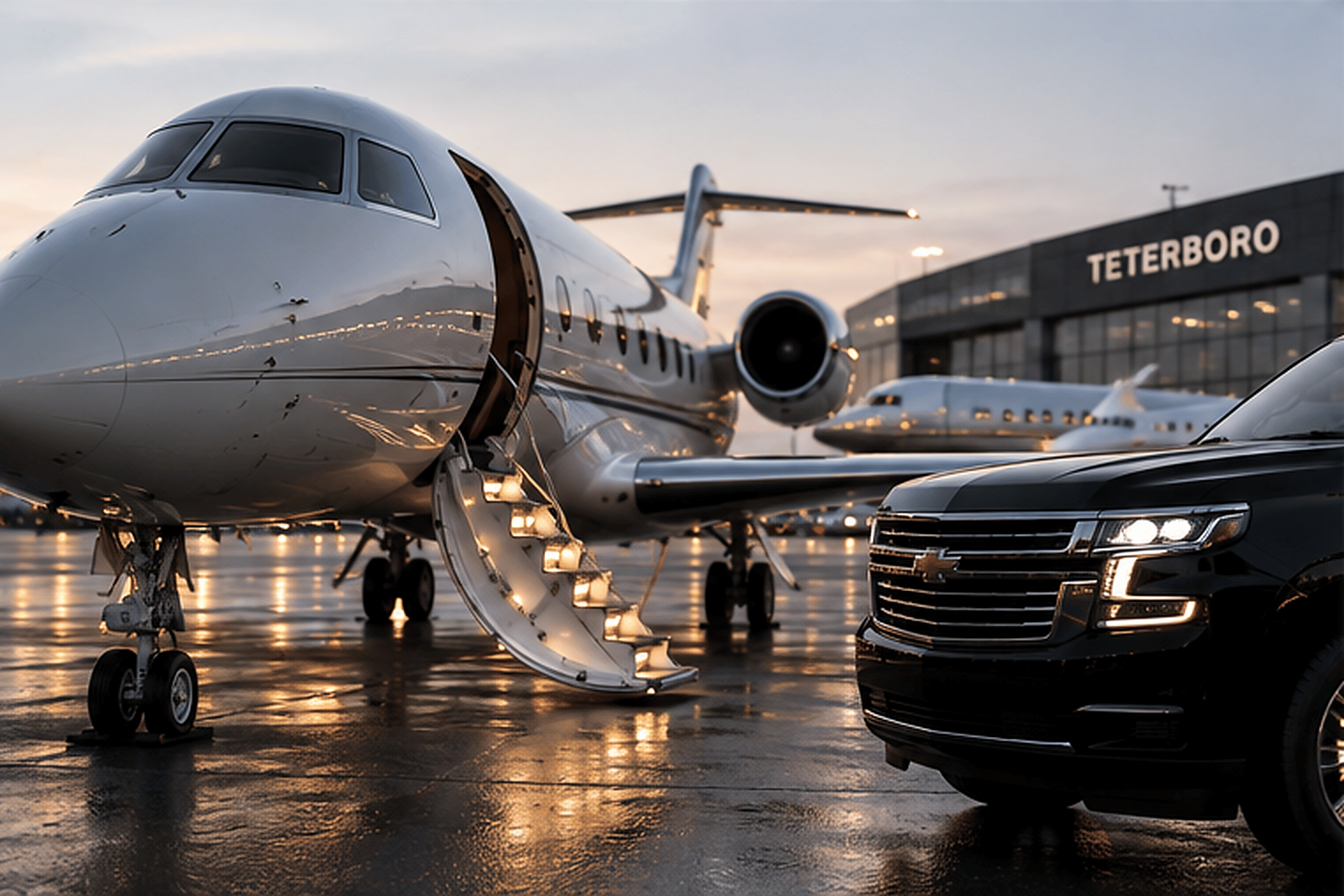 teterboro airport car service private plane service