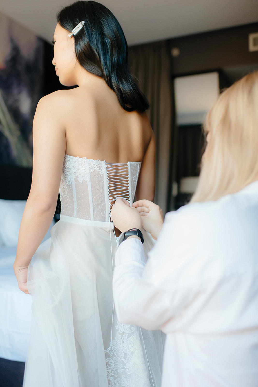Bridal look with soft glam makeup