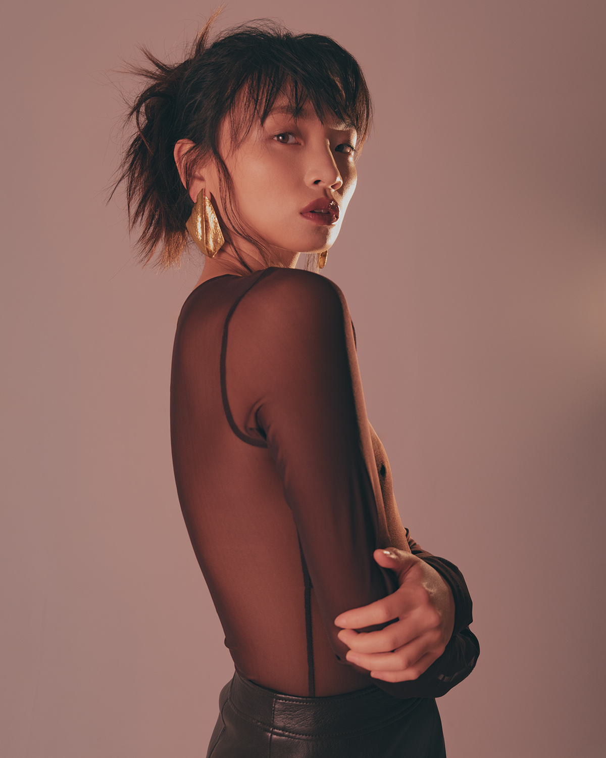 Editorial style makeup for a shoot
