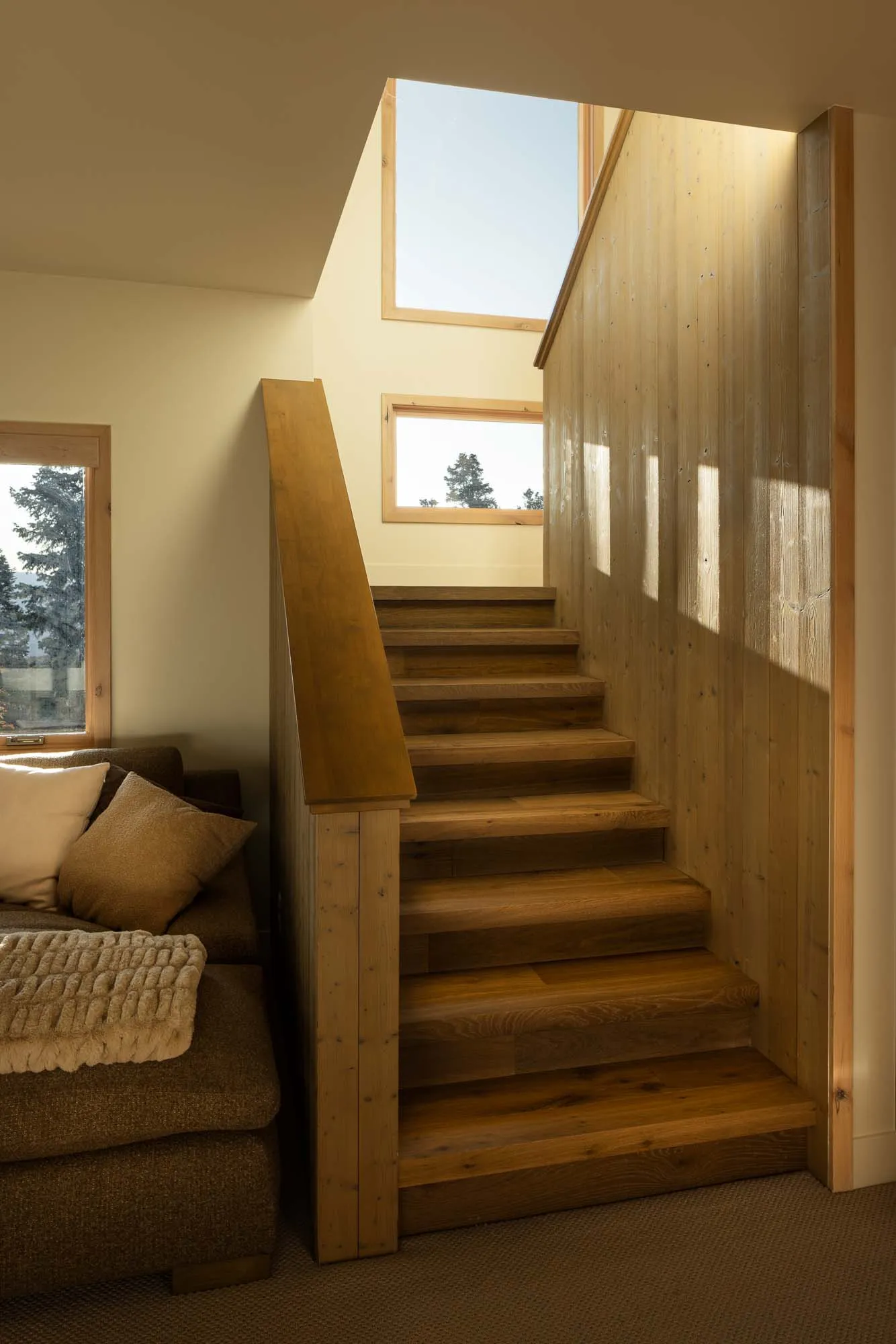 Tollgate Canyon Cabin — stair and light well