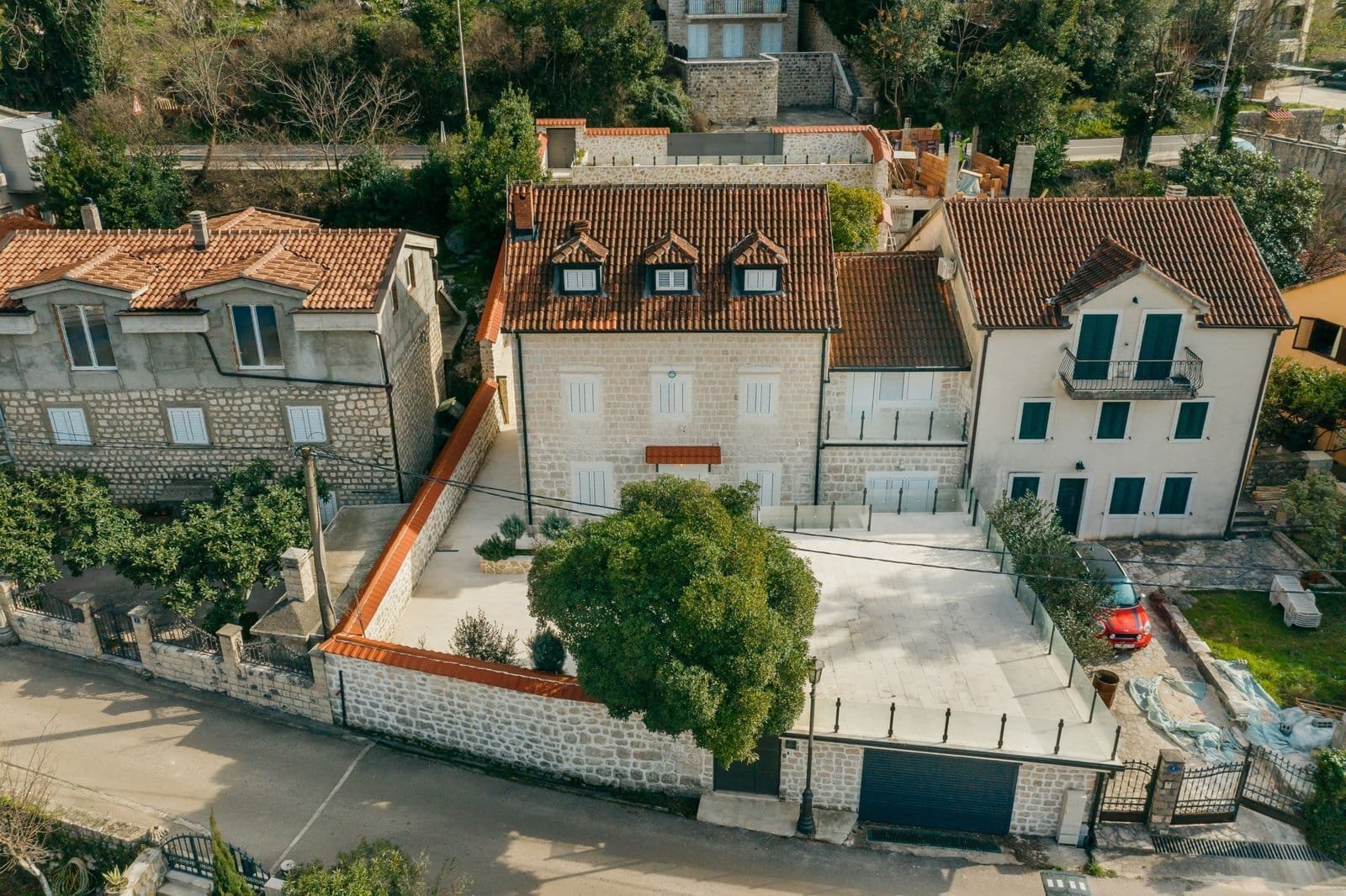 Five-Bedroom Stone Villa Estate in Ljuta, Kotor Bay