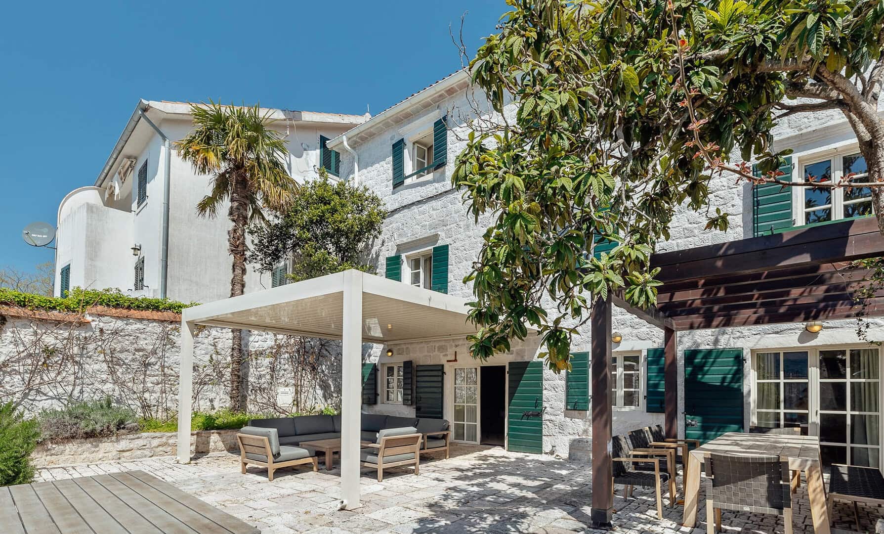 Waterfront Stone Villa in Dobrota, Kotor Bay