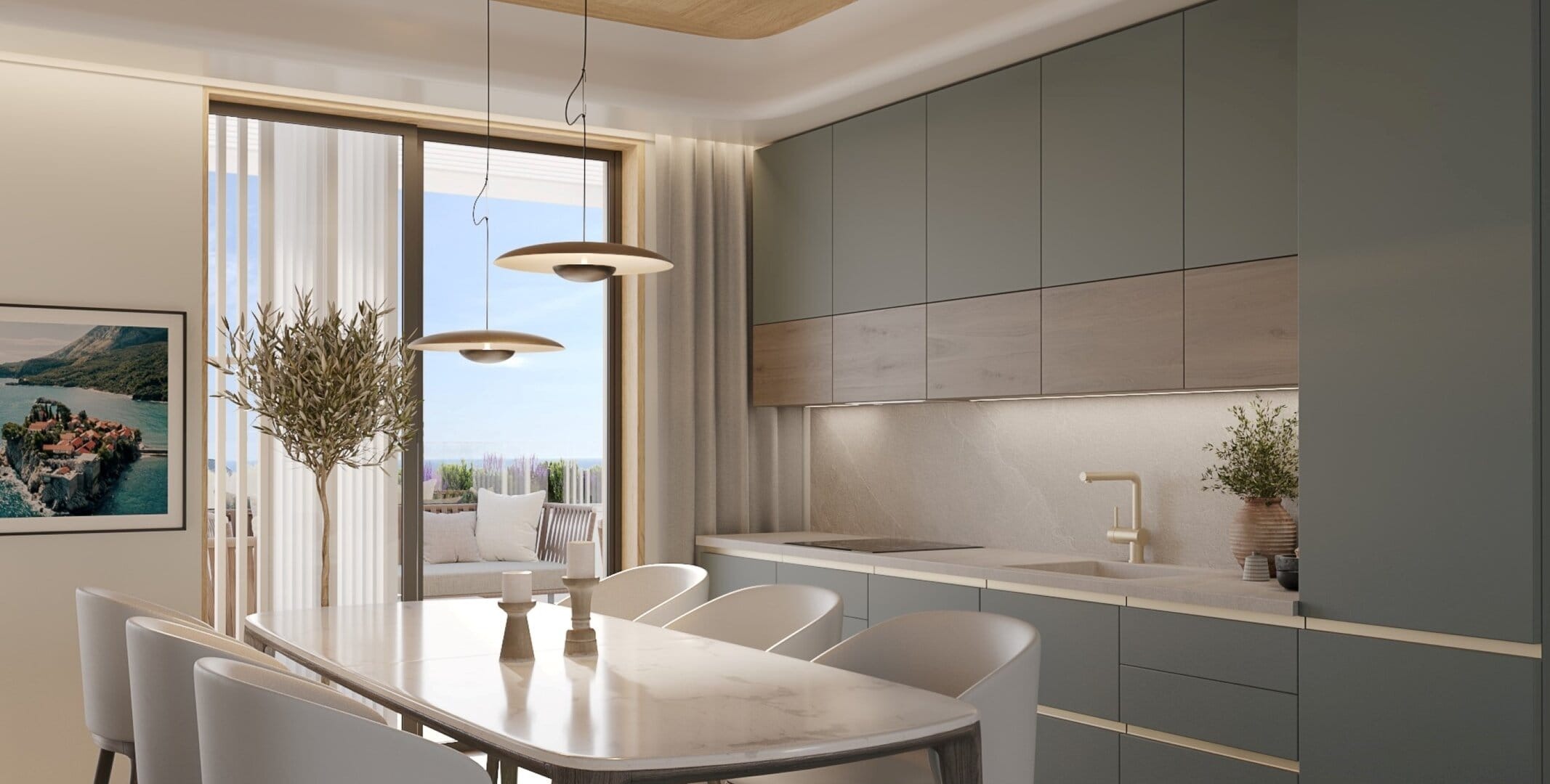 Three-Bedroom Penthouse at Alivia Hotel & Residences, Sveti Stefan