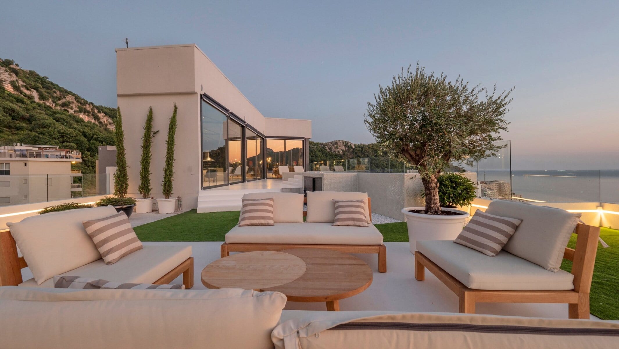 Five-Bedroom Duplex Penthouse with Rooftop Pool in Rafailovići