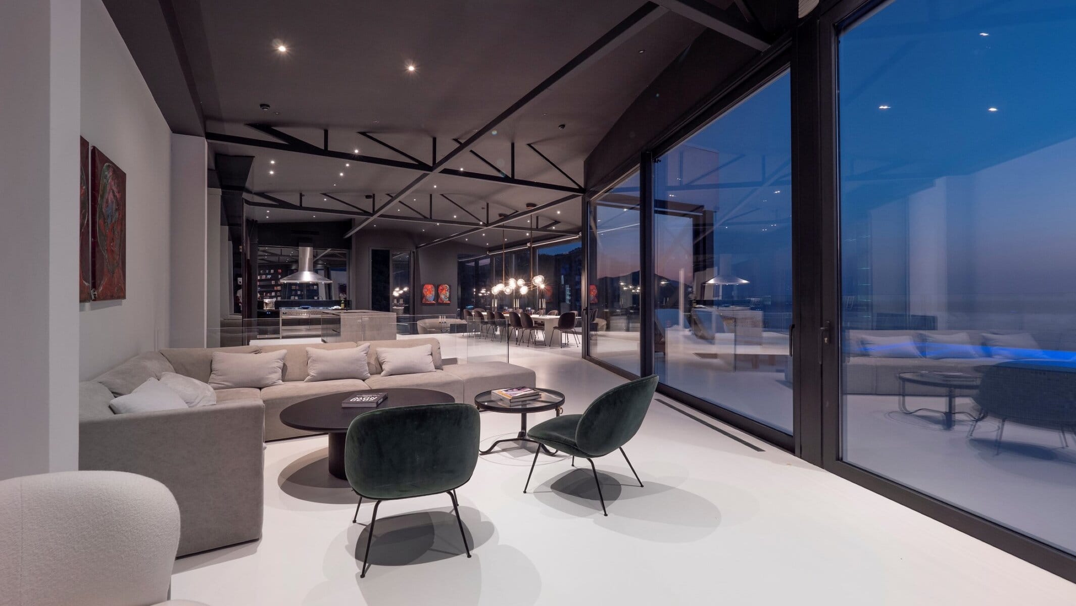 Five-Bedroom Duplex Penthouse with Rooftop Pool in Rafailovići