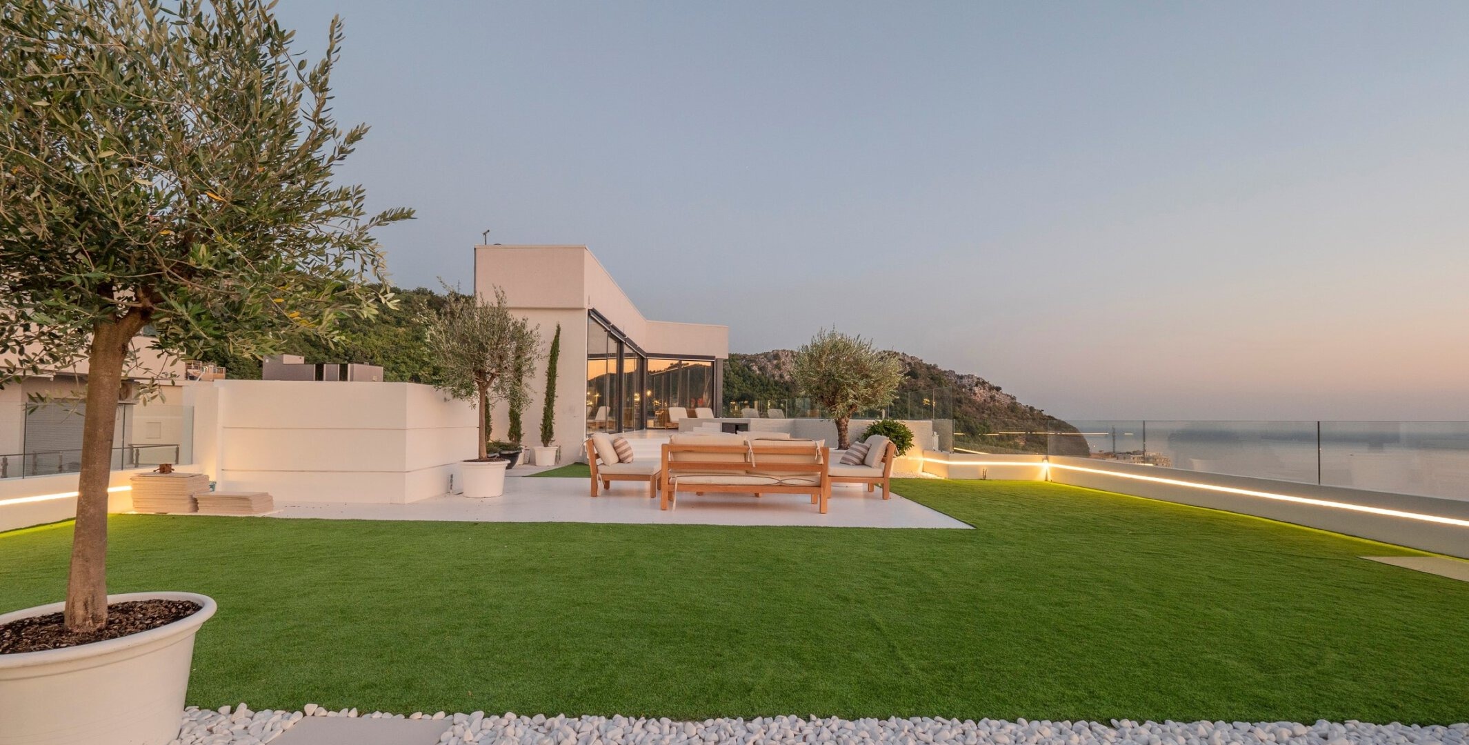 Five-Bedroom Duplex Penthouse with Rooftop Pool in Rafailovići