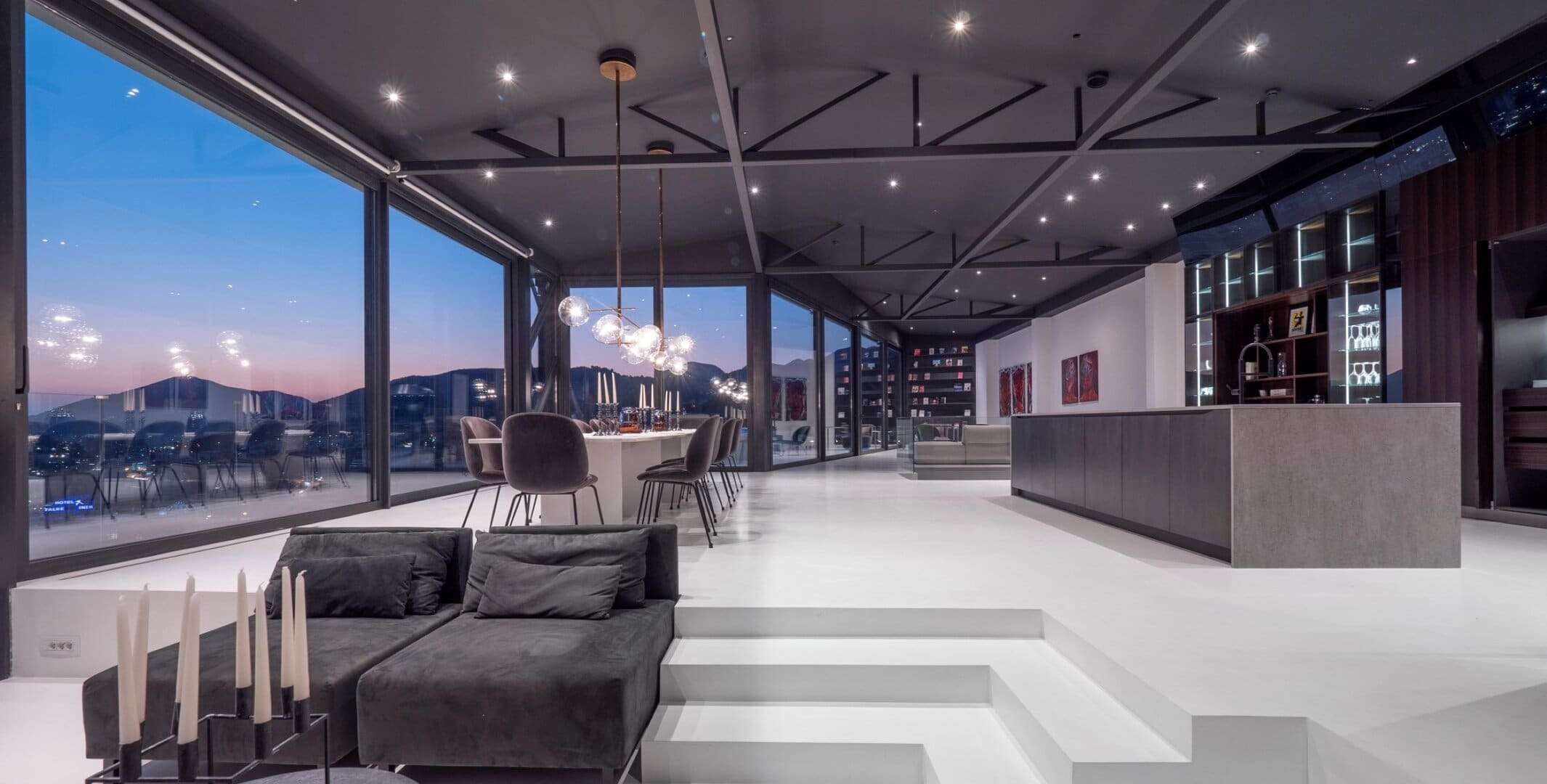 Five-Bedroom Duplex Penthouse with Rooftop Pool in Rafailovići