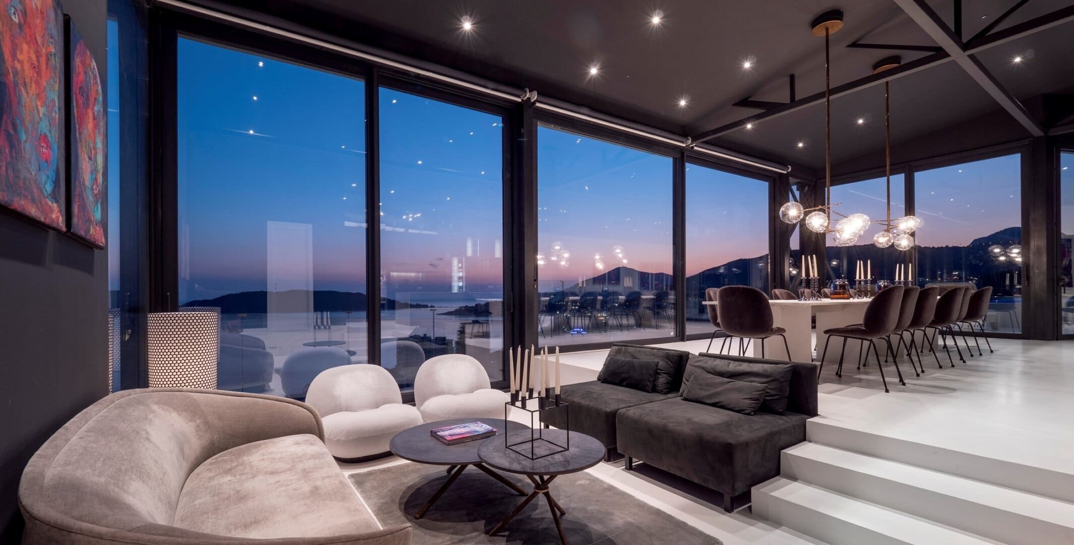 Five-Bedroom Duplex Penthouse with Rooftop Pool in Rafailovići