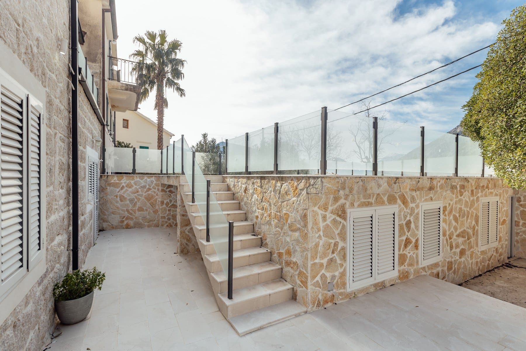 Five-Bedroom Stone Waterfront Villa in Ljuta, Kotor Bay