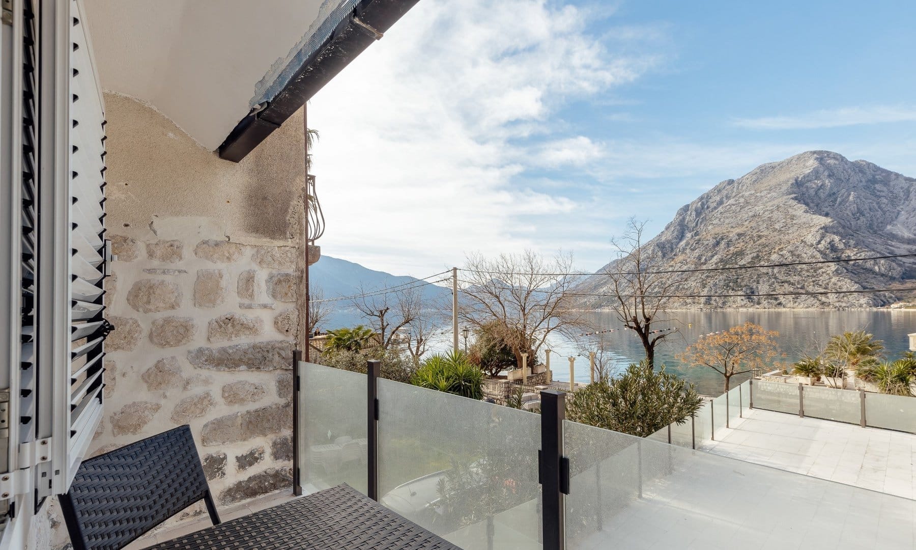 Five-Bedroom Stone Waterfront Villa in Ljuta, Kotor Bay