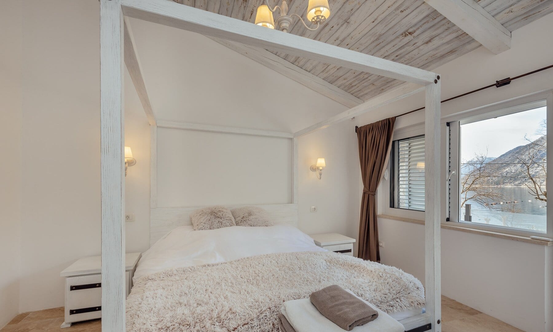 Five-Bedroom Stone Waterfront Villa in Ljuta, Kotor Bay