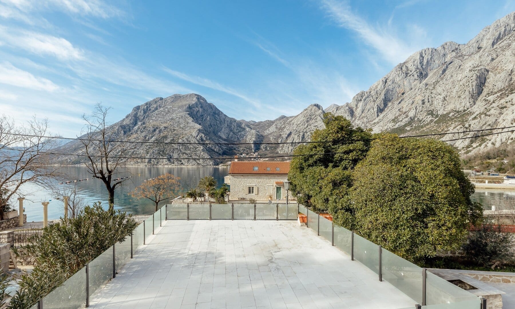 Five-Bedroom Stone Waterfront Villa in Ljuta, Kotor Bay