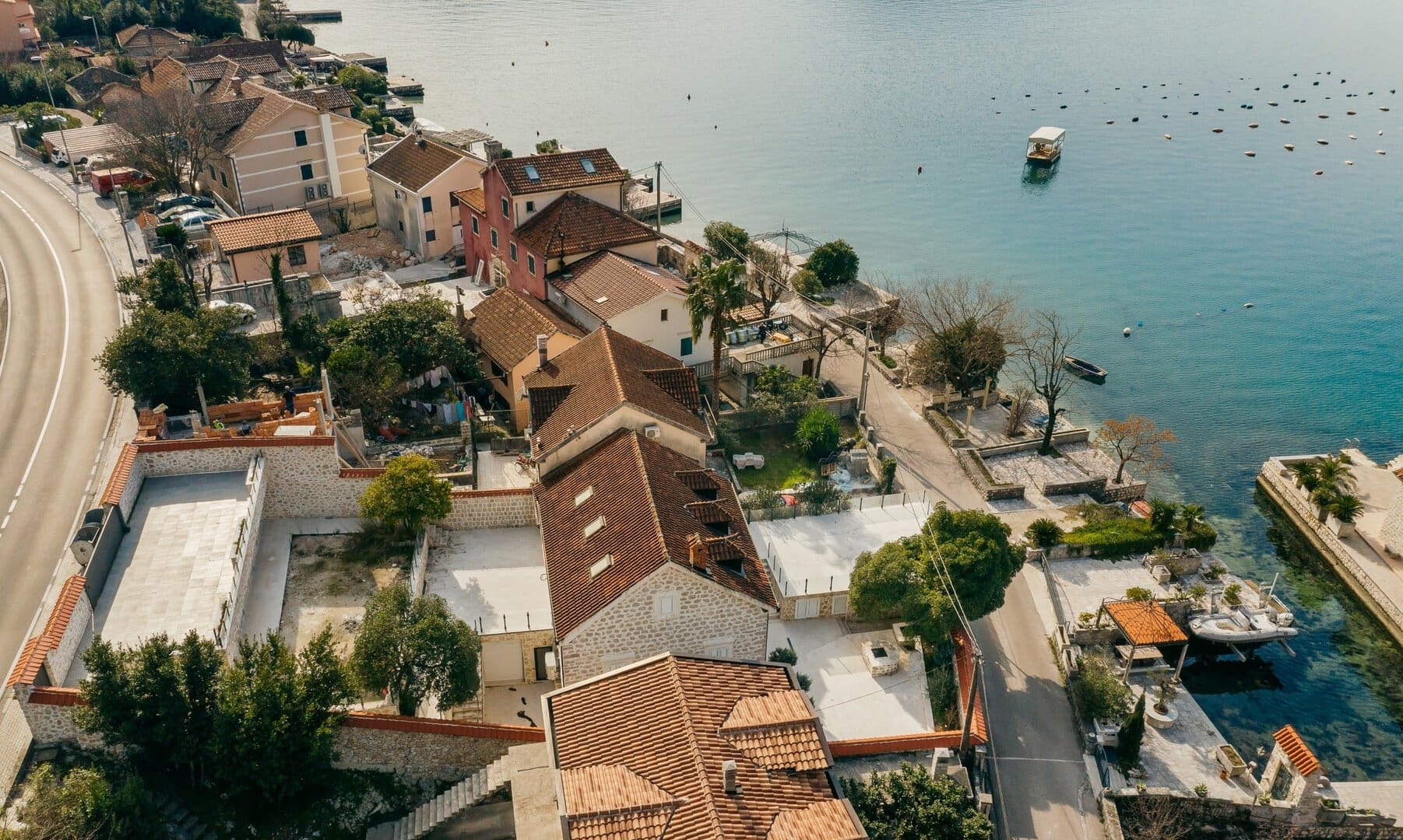 Five-Bedroom Stone Waterfront Villa in Ljuta, Kotor Bay