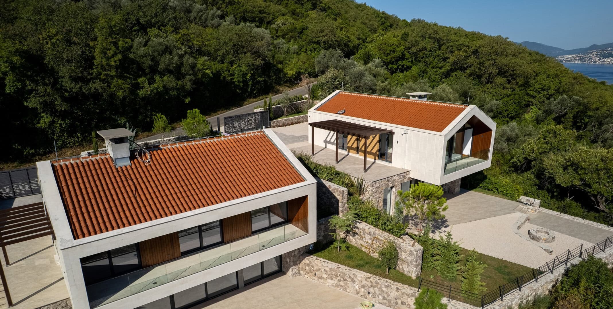 Twin Contemporary Villas in Zabrđe, Luštica Peninsula