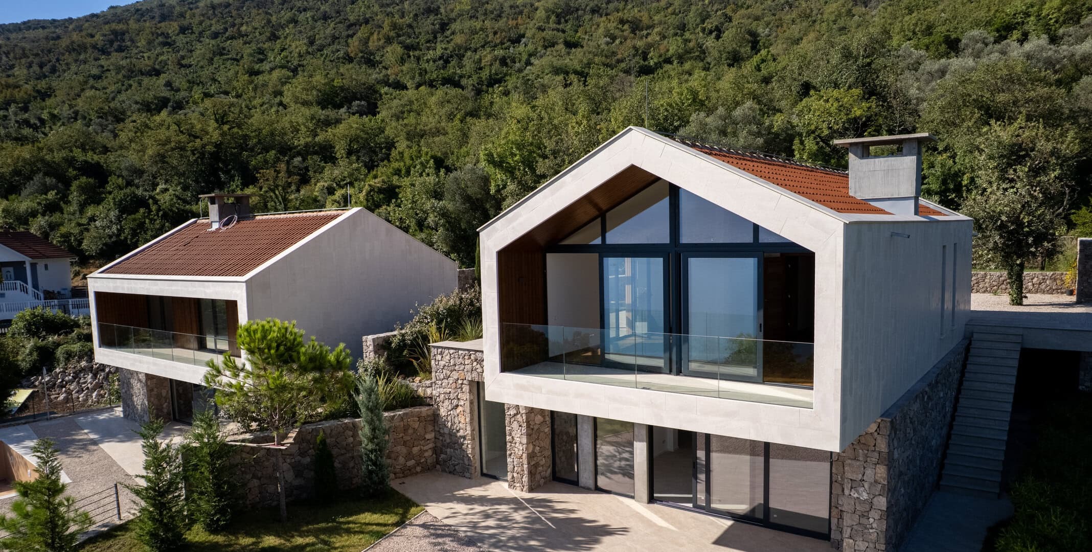 Twin Contemporary Villas in Zabrđe, Luštica Peninsula