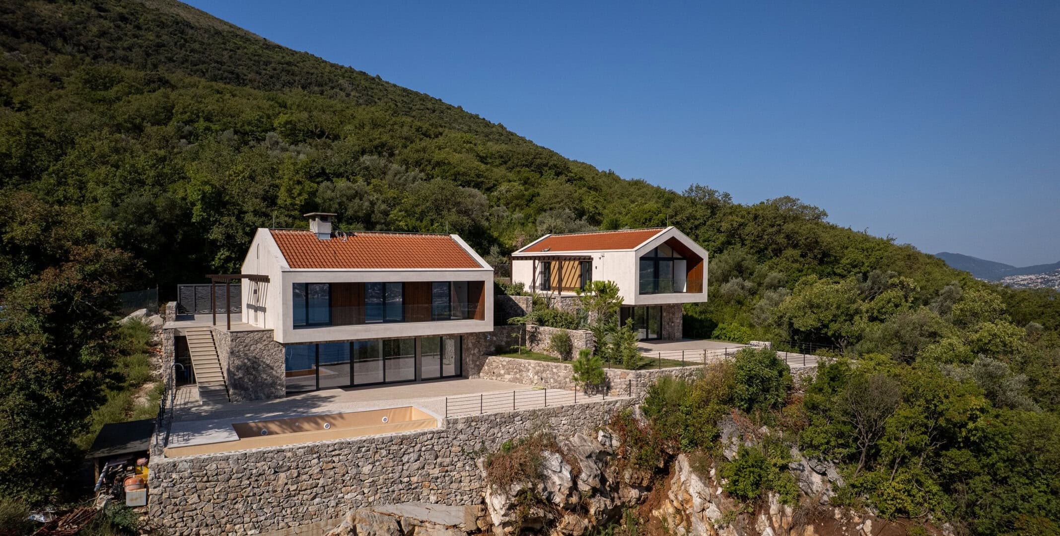 Twin Contemporary Villas in Zabrđe, Luštica Peninsula