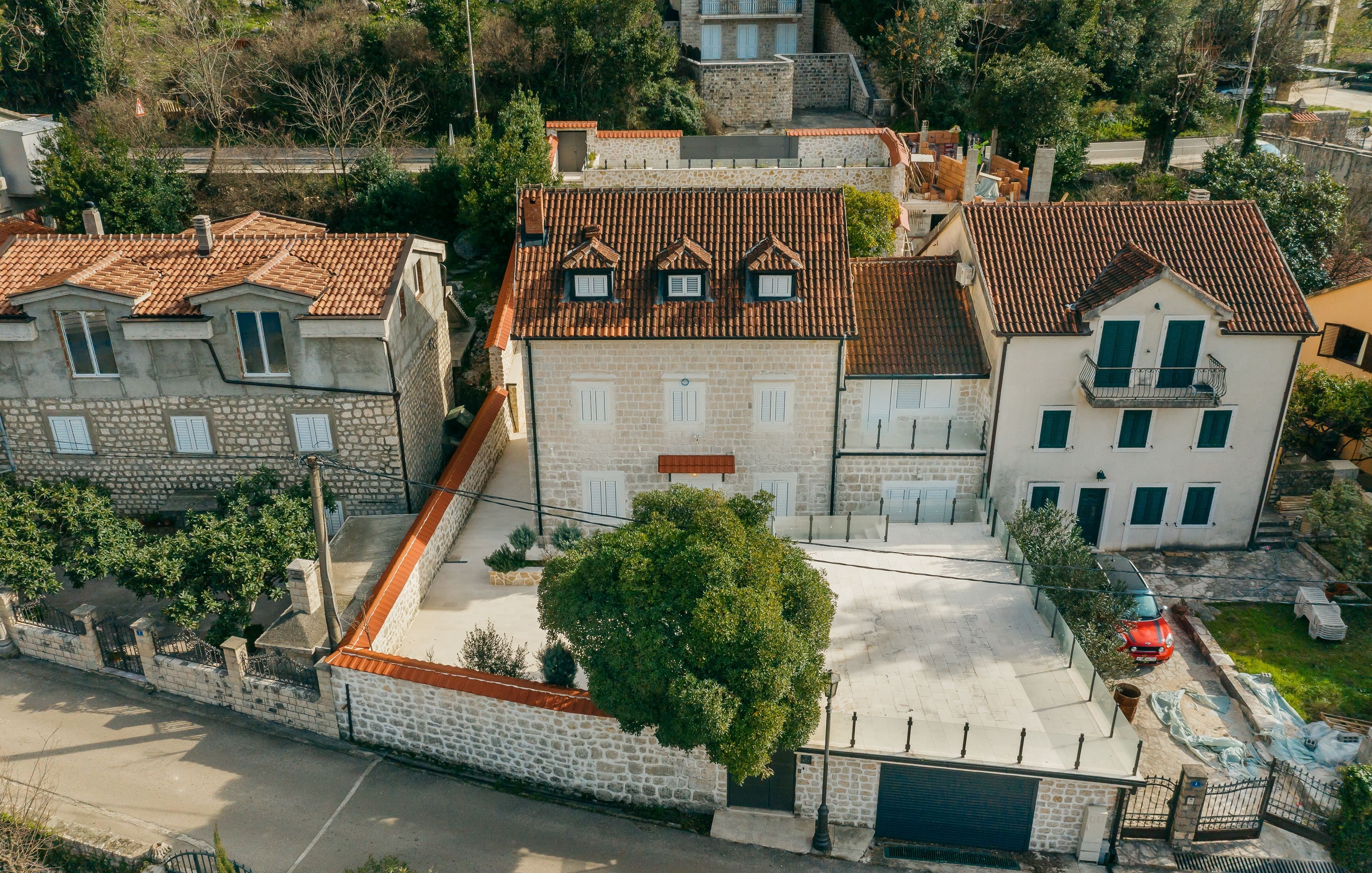 Five-Bedroom Stone Waterfront Villa in Ljuta, Kotor Bay