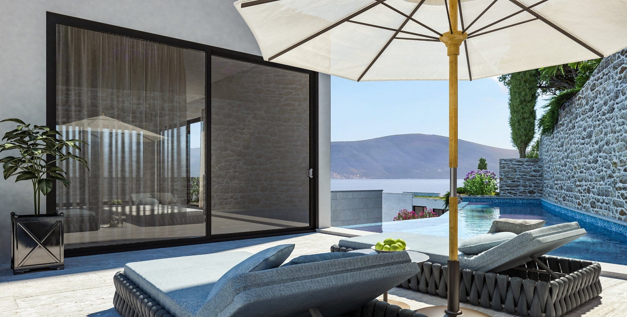 Two-Bedroom Townhouse in Donja Lastva, Tivat