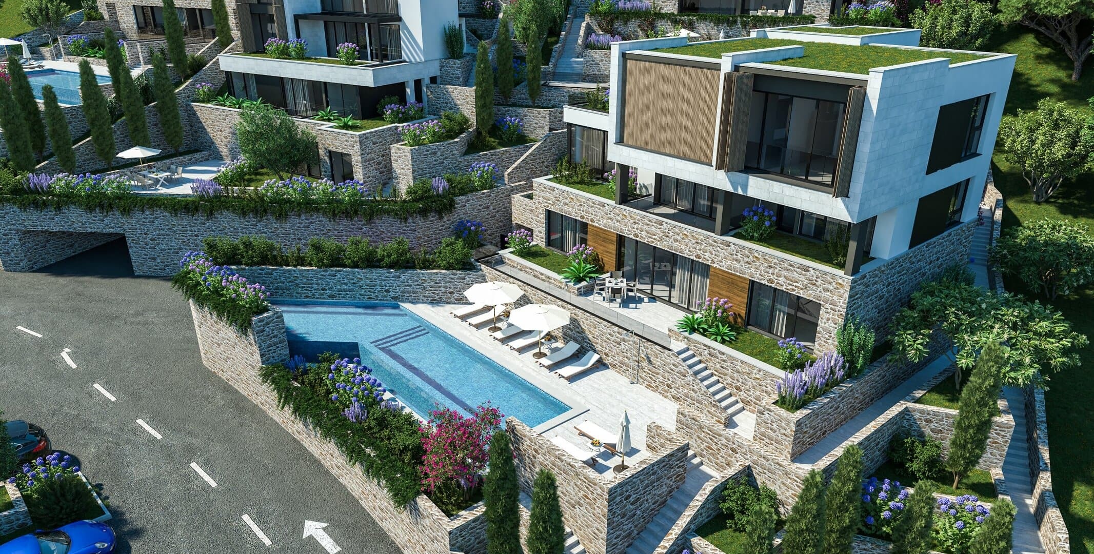 Two-Bedroom Townhouse in Donja Lastva, Tivat