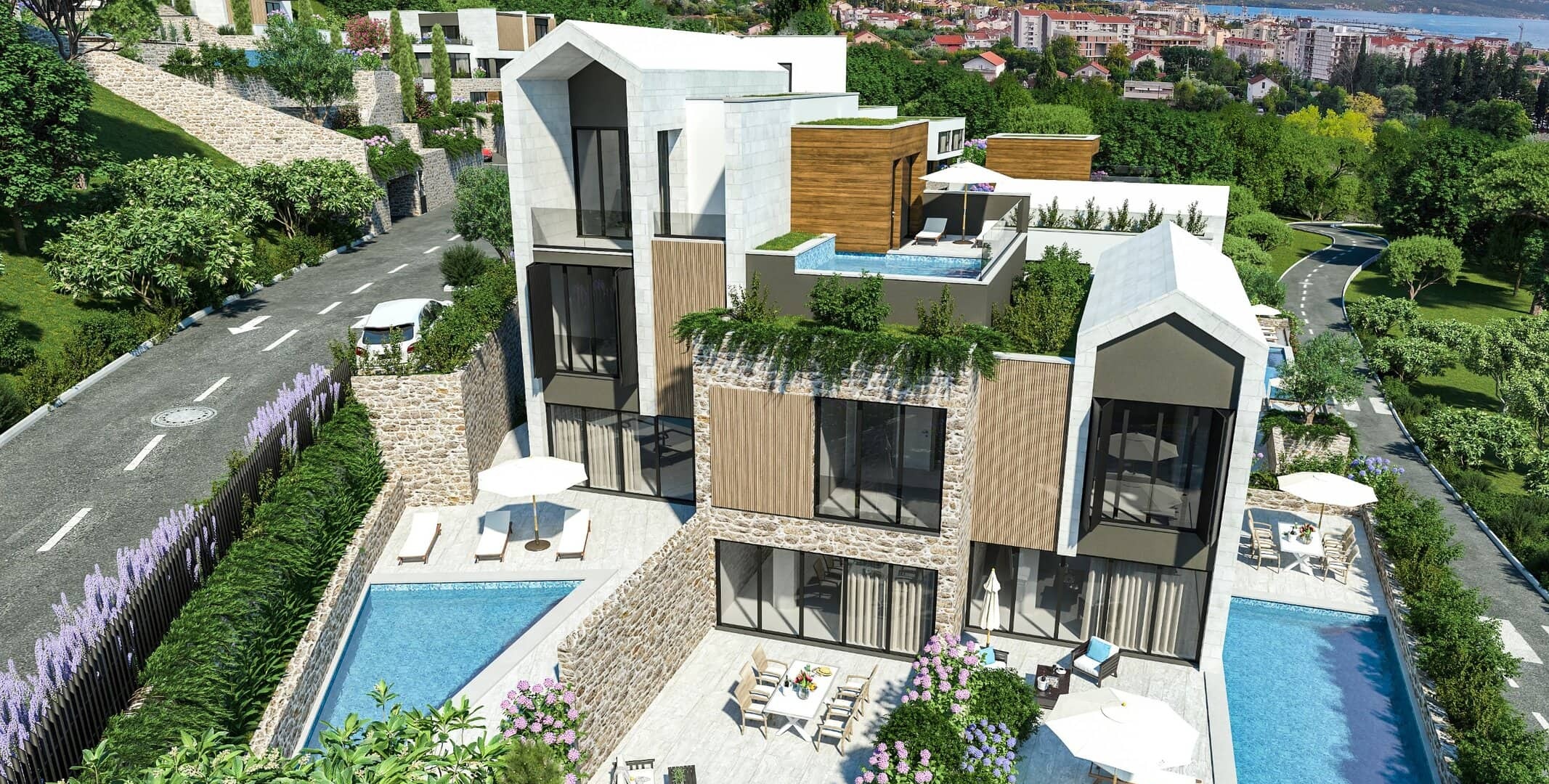 Two-Bedroom Townhouse in Donja Lastva, Tivat