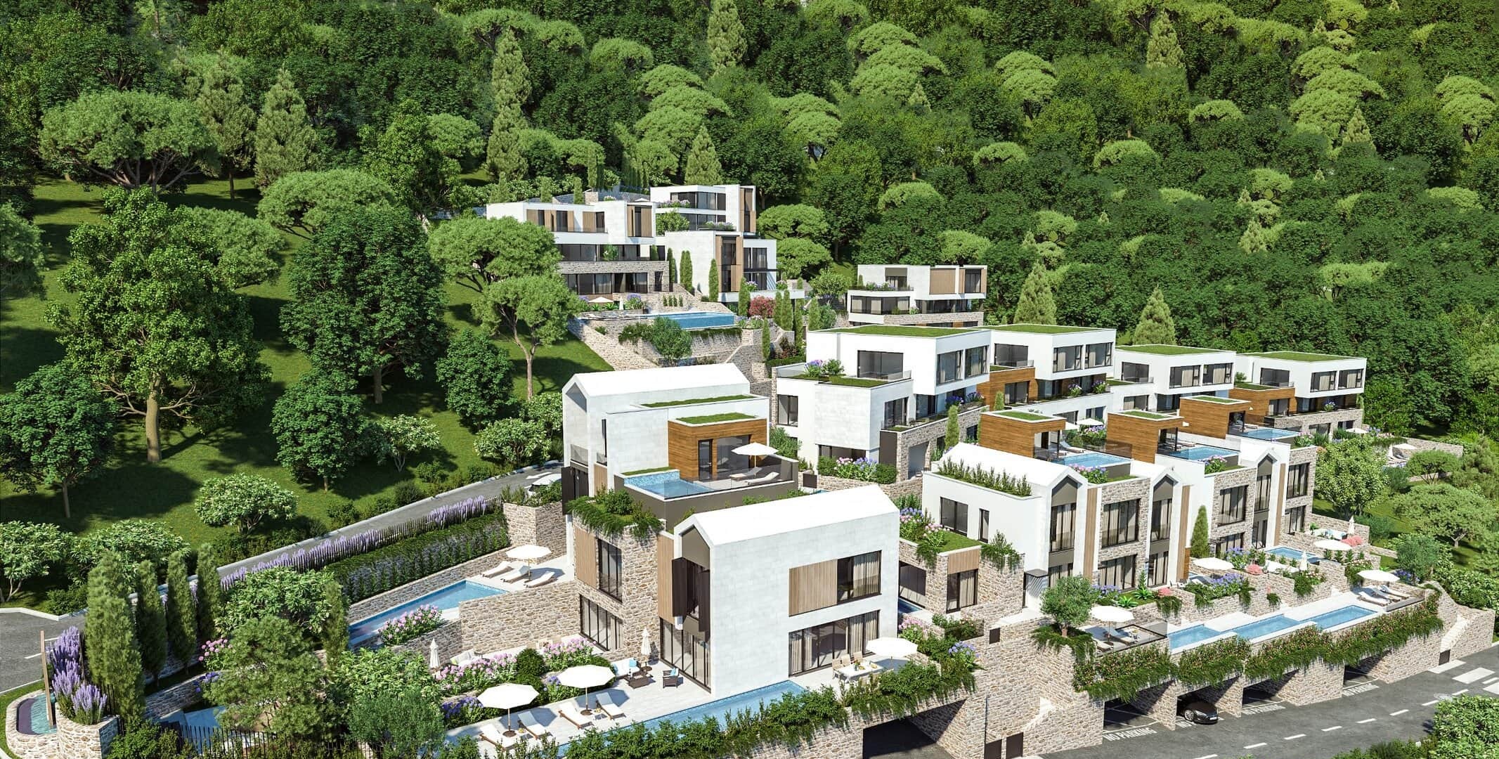 Two-Bedroom Townhouse in Donja Lastva, Tivat
