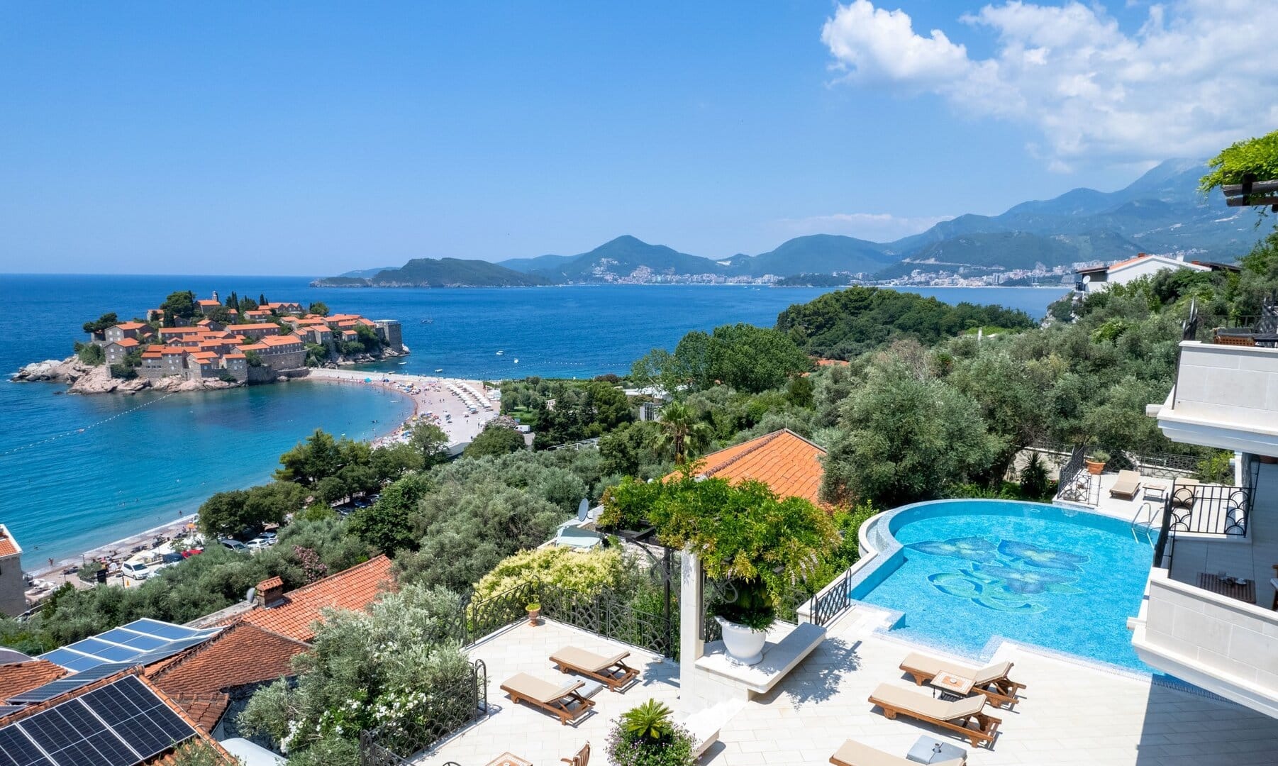 Twin-Villa Estate Above Sveti Stefan, Budva Riviera