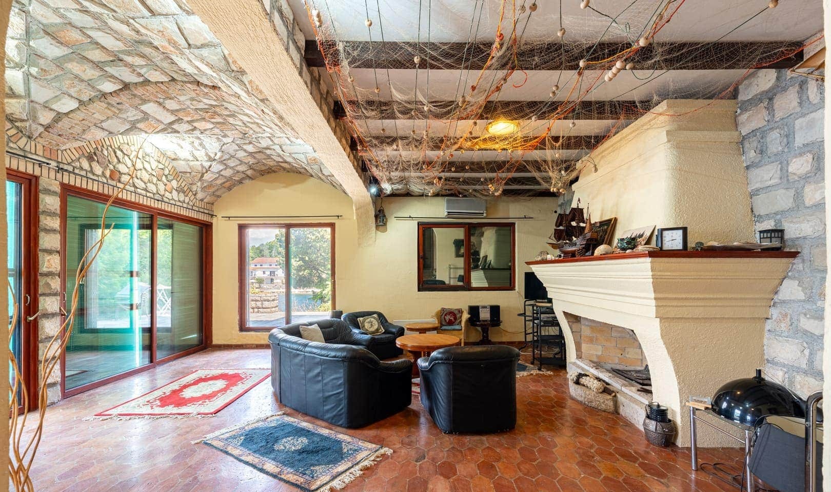 Four-Bedroom Waterfront Stone Villa in Rose, Herceg Novi