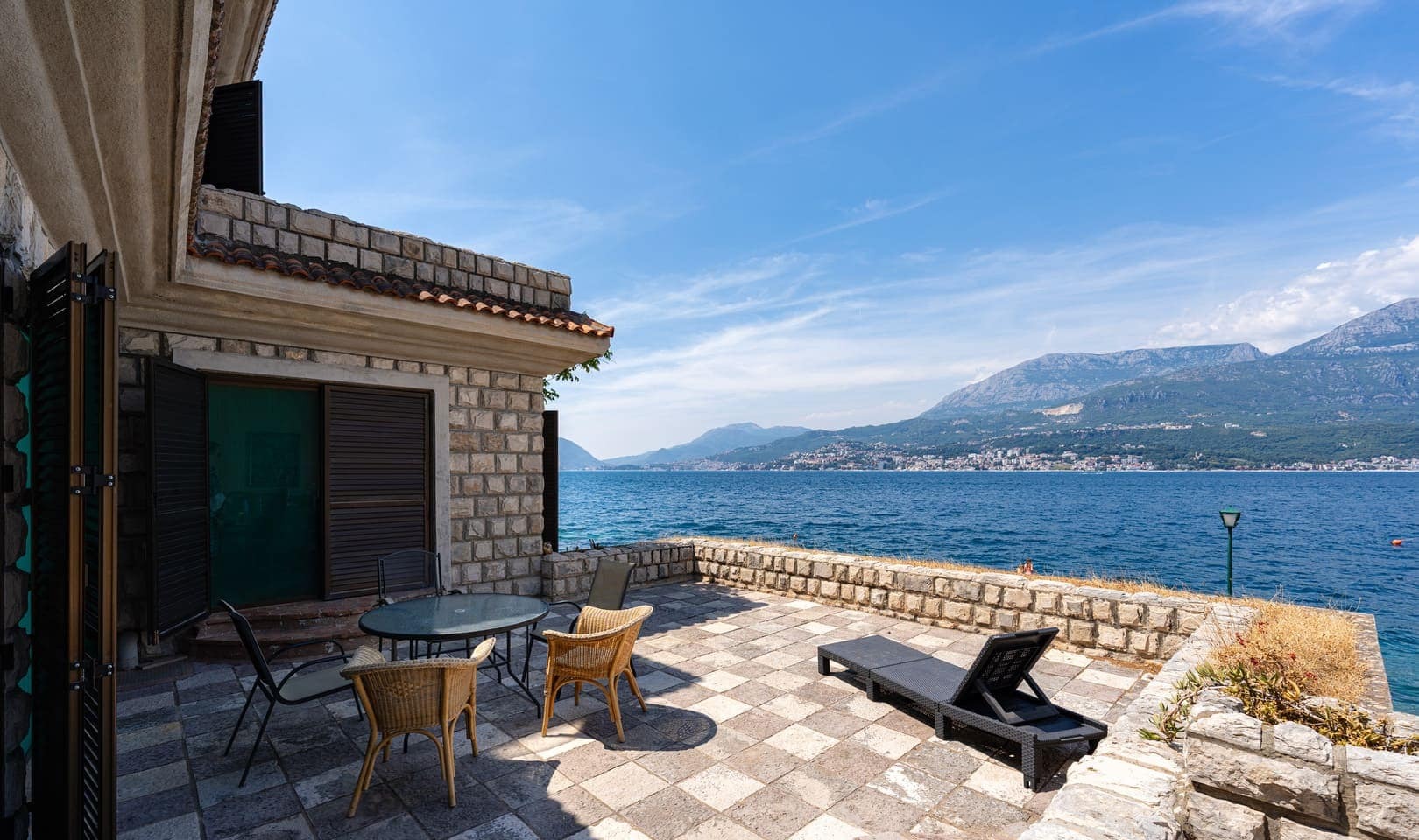 Four-Bedroom Waterfront Stone Villa in Rose, Herceg Novi
