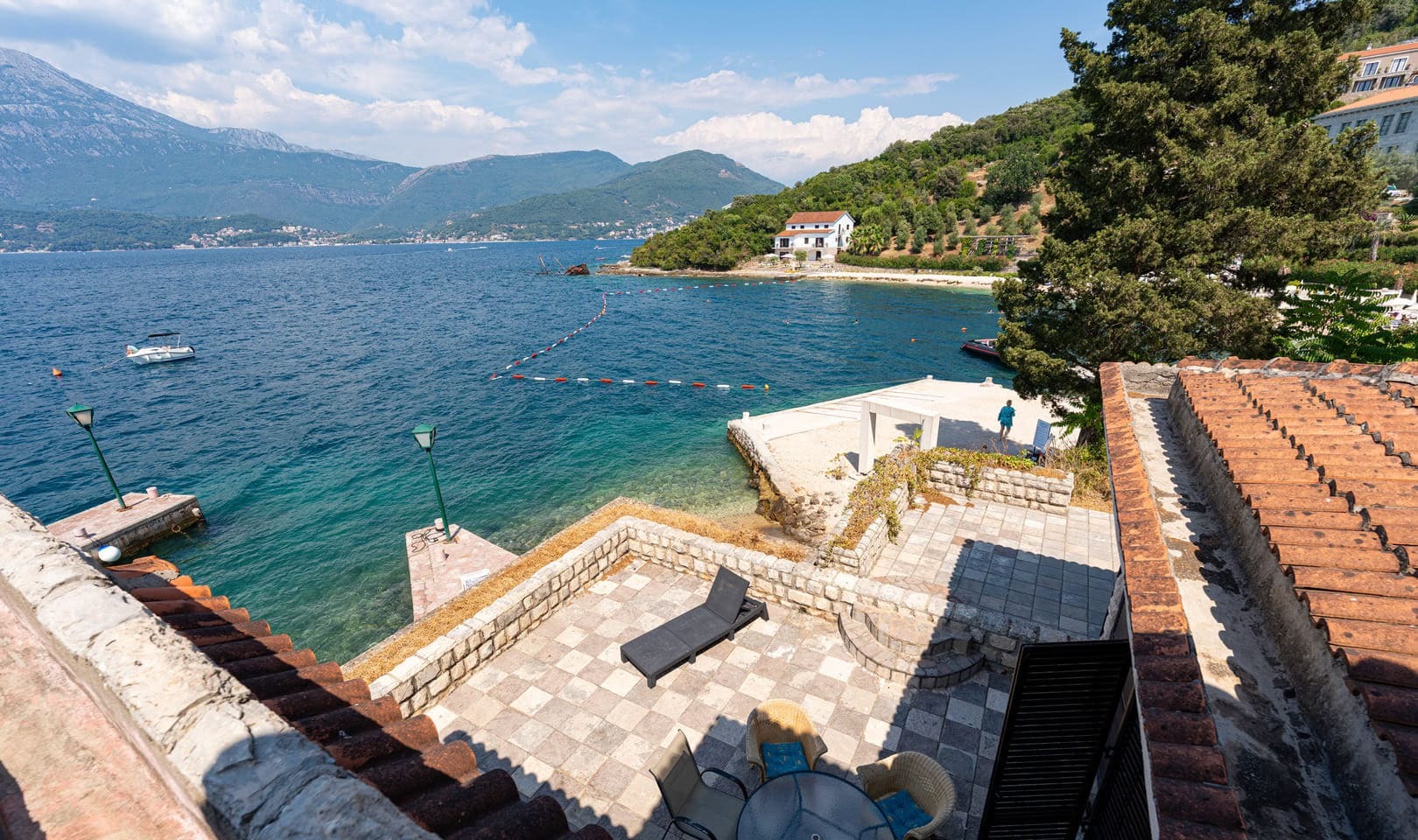 Four-Bedroom Waterfront Stone Villa in Rose, Herceg Novi